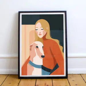 Plakat: Dama z pieskiem