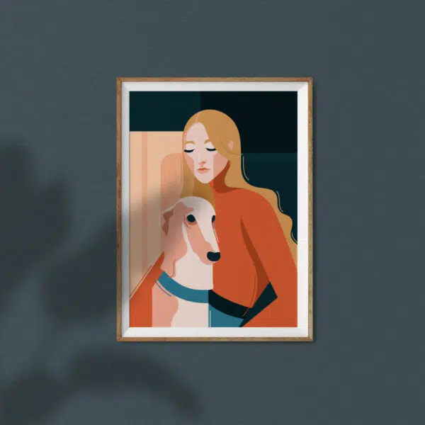 Plakat: Dama z pieskiem 2 Plakat: Dama z pieskiem