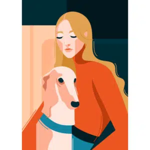 Plakat: Dama z pieskiem