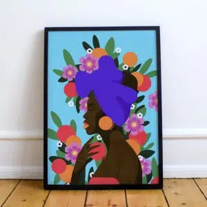 Plakat: Kobieta w grejpfrutach