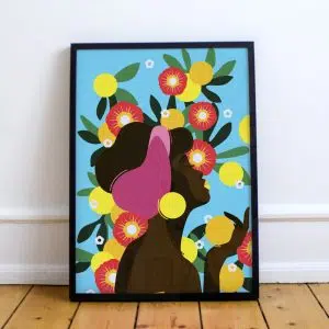 Plakat: Kobieta w cytrynach