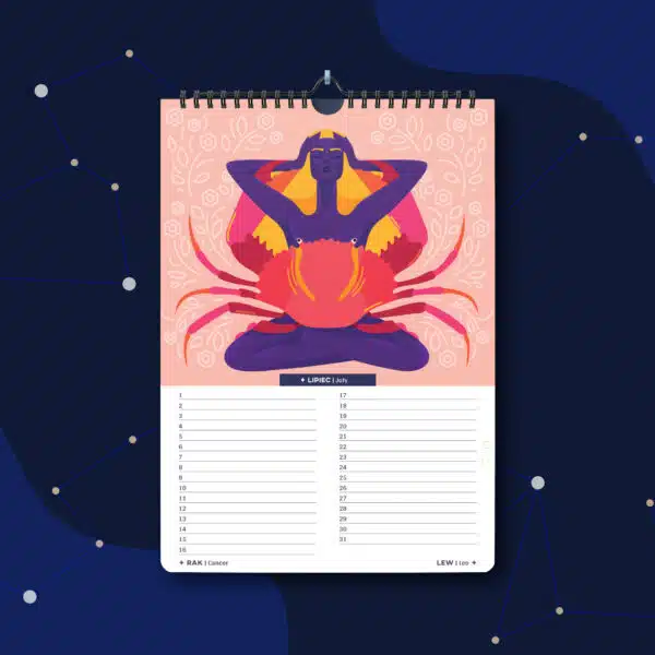 Wieczysty kalendarz urodzinowy Zodiac