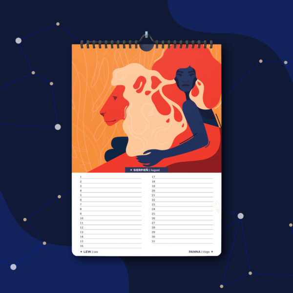 Wieczysty kalendarz urodzinowy Zodiac