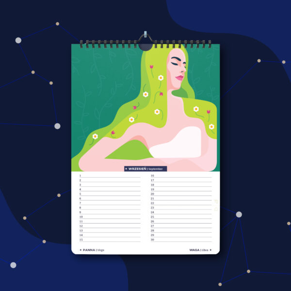 Wieczysty kalendarz urodzinowy Zodiac